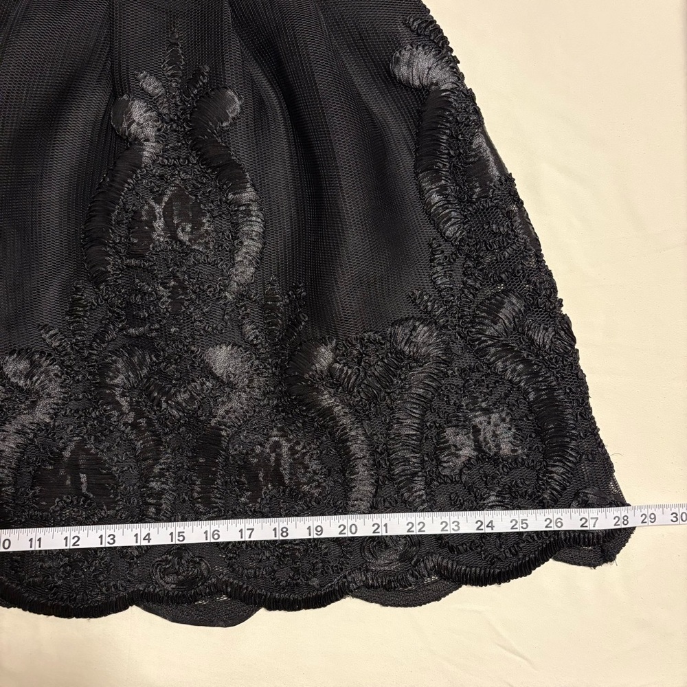 Francesca's Collections black strapless dress, structured bodice, zipper closure - Picture 5 of 9